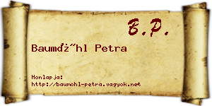 Baumöhl Petra névjegykártya
